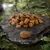 Croquettes rondes posées sur une pierre, une croquette mise en avant avec indication de taille : 13–16 mm.
