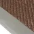 Nahaufnahme eines braunen und grauen Textilgewebes mit unterschiedlichen Strukturen, geeignet für Produktmaterialbeschreibung.