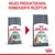 Royal Canin Digestive Care Katzenfutter. Neues Produktdesign, verbesserte Rezeptur mit 95% Verdauungsqualität in 10 Tagen. Vergleich von alter und neuer Verpackung.