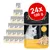 Pack of 24 pouches, each 100g, Miamor Feine Filets in jelly with chicken and tuna. Image shows product packaging and portion size. Pack of 24 pouches, each 100g, Miamor Feine Filets in jelly with chicken and tuna. Image shows product packaging and portion size.