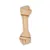 Hueso prensado de cuero natural para perros, color beige claro con extremos anudados. Sin marca ni texto visible.