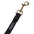 Nomad Tales dog lead with gold-coloured snap hook and black patterned fabric strap.