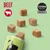 Cosma Pure Love Snackies mit Rind, gefriergetrocknete Würfel. Verpackung zeigt schwarze Katzensilhouette auf grünem Hintergrund.