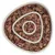 Close-up of brown wet food in a triangular plastic tray with spiral design.