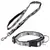 Graues Halsband und Leine mit Pfotenmuster, verstellbar, Metallverschluss und Clip. Geeignet für Haustiere.