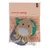 Jouets en tissu pour animaux Tiaki Ocean gang, formes d’animaux marins visibles dans un sachet transparent, étiquette avec texte « Ocean gang » et logo Tiaki.