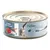 Porta 21 Feline Finest, tunfisk med havaborre, 85g dåse. Billede af fiskestykker og en kat på emballagen.