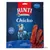 Опаковка Rinti Extra Chicko, 250 г. Видими са ленти от месо и илюстрация на куче. Текст: 100% Ente im Fleischanteil, wenig Fett ohne Zucker, Zarte Entenstreifen.