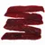 Cuatro tiras de carne seca, de color rojo oscuro con superficie ligeramente texturizada.