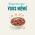 Bol avec de la pâtée émiettée, texte : « Regardez par vous même ».