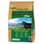Sacchetto Markus-Mühle Black Angus Rind ADULT 15 kg, con testo: mit Black Angus Rind, Ente und Hering. Immagine di un bovino nero, barca e uccelli sullo sfondo, cane in basso a destra.