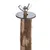 Wooden rod with metal thread and wing nut for fastening, suitable for scratching post repairs.