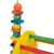 Colourful wooden toy with coloured balls and squares, suitable for hanging. Material: wood, colours in red, yellow, green, blue and orange.