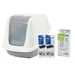 Savic Katzentoilette Nestor Giant Sparset: Toilette weiss / kühles Grau + 2 Ersatzfilter + 6 Bag It Up