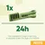 Feed one Greenies Petite dental chew every 24 hours. Not suitable for dogs under 8 kg or puppies under 6 months.