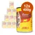 Lot de 12 boîtes JosiCat Beef 400g, pâtée pour chat adulte, bœuf, sans céréales, image d’un chat et silhouette de vache sur l’emballage, mention climate neutral production.