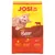 Sac JosiCat Tasty Beef, bœuf, 78 % protéines animales, adulte, 650 g. Texte visible : German Quality, Originalgröße, Adult, Powered by Josera.