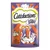 Catisfactions Mix au poulet & canard, sachet de 60 g avec illustrations d’un chat, d’une poule et d’un canard. Trois friandises visibles sur l’emballage. Catisfactions Mix au poulet & canard, sachet de 60 g avec illustrations d’un chat, d’une poule et d’un canard. Trois friandises visibles sur l’emballage.