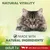 Testo in inglese: NATURAL VITALITY, MADE WITH NATURAL INGREDIENTS, adult 1+, with Beef and Chicken. Immagine di un gatto a pelo lungo su sfondo verde chiaro.