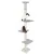 Cat tree with four platforms and sisal post, two cats demonstrating use of the levels.