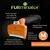 FURminator, brosse avec bouton poussoir FUREjector, poignée ergonomique antidérapante, bord incurvé en acier inoxydable, coins arrondis, taille M 9–23 kg, cheveux longs dès 5 cm.