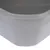 Close-up of a white plastic bowl with rounded edges, suitable for various uses.