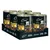 Tray of Cesar Natural Goodness Casserole in Sauce cans, visible text: 'Vollkornnudeln mit Superfoods', 100% recyclable, 100% complete. Black and gold packaging with dog image.