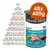 GranCarno ADULT MIT LACHS + SPINAT, 48×400g konzervy. Text: 100 % frische Zutaten, ohne Getreide ohne Gluten, Made in Germany. Zobrazené rôzne príchute v pozadí. GranCarno ADULT MIT LACHS + SPINAT, 48×400g konzervy. Text: 100 % frische Zutaten, ohne Getreide ohne Gluten, Made in Germany. Zobrazené rôzne príchute v pozadí.