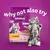 Whiskas Kitten food for 2-12 months, with chicken. Image shows product pack, dry food pieces, and two kittens. Text: why not also try.