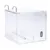 Tiaki acrylic box with two metal hooks, transparent design, rectangular shape.