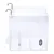 Tiaki transparent acrylic container with two metal hooks and inner rods, suitable for pet accessories or food storage.