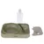 Modern Living estación de alimentación con cuenco verde, botella de agua y alfombrilla beige. Set completo para alimentar mascotas.