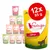 Feringa, embalagem amarela de comida húmida para gatos, Geflügel com cenouras e dente-de-leão, 12x85 g. Texto visível: 'Mit viel Liebe wie hausgemacht!'. Vários sabores ao fundo.
