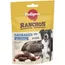 Pedigree Ranchos sausages with pork and juicy apples, 100% natural, grain free, no added sugar, 60g pack shown.