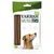 Yarrah BIO Plant-Based Dental Sticks, 100% vegan, verpakking met zichtbare sticks en afbeelding van een hond. Tekst: 'That's 7 sticks in this bag!' Inhoud: 180 g.