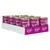 Multipack Whiskas kattenvoer in blik, paarse verpakking met merknaam en kattenkop zichtbaar op elk blikje en op de doos.