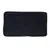 Coussin rectangulaire noir en tissu, sans motifs ni texte visible.