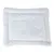 Tapis rectangulaire blanc en tissu, surface douce et bordure rembourrée, sans motifs ni marques visibles.