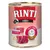 Rinti Sensible comida húmeda para perros sensibles, sin gluten, 100% ternera en la parte cárnica, solo 1% proteína animal, con arroz.