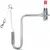 Metal bracket with spring, carabiner and mount for bicycle handlebars. Accessory for secure attachment of dog leads to a bicycle.
