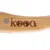 kooa. Premium-Pflegemarke für Haustiere, graviert auf einem Holzgriff mit Metallakzent.