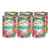 Lot de 6 boîtes Terra Canis Waikiki Woof, texte visible : Lachs mit Quinoa, Mango & Hibiskus, 100 % food quality, illustration florale sur l’emballage.