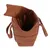 Sac de transport marron en tissu doux avec anses, intérieur matelassé et rabat ouvert, sans marque visible.