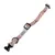 Verstellbares Halsband mit Blumenmuster, Kunststoffverschluss und Metallring. Labelaufschrift: 'Hey!Bobby'.