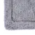 Grey, fluffy surface of a rectangular pet bed, close-up of the soft texture.