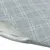 Housse en tissu gris à motif quadrillé blanc avec fermeture éclair visible, ouverture partielle montrant la doublure intérieure blanche.