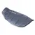 Manteau matelassé gris pour chien avec fermeture éclair sur le dessus, matière extérieure aspect nylon, doublure intérieure visible en tissu noir.