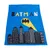 Blue blanket with Batman logo, yellow spotlight and skyline design.