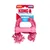 KONG Goodie Bone X-Small pour chiots jusqu’à 2 kg, jouet en caoutchouc naturel à mâcher avec corde rose, texte visible : Natural Teething Rubber.