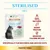 Sterilised Pacific tuna food, 100% natural, mono protein, reduced calorie intake, specifically for neutered and spayed cats. Adult and mature cat product shown.